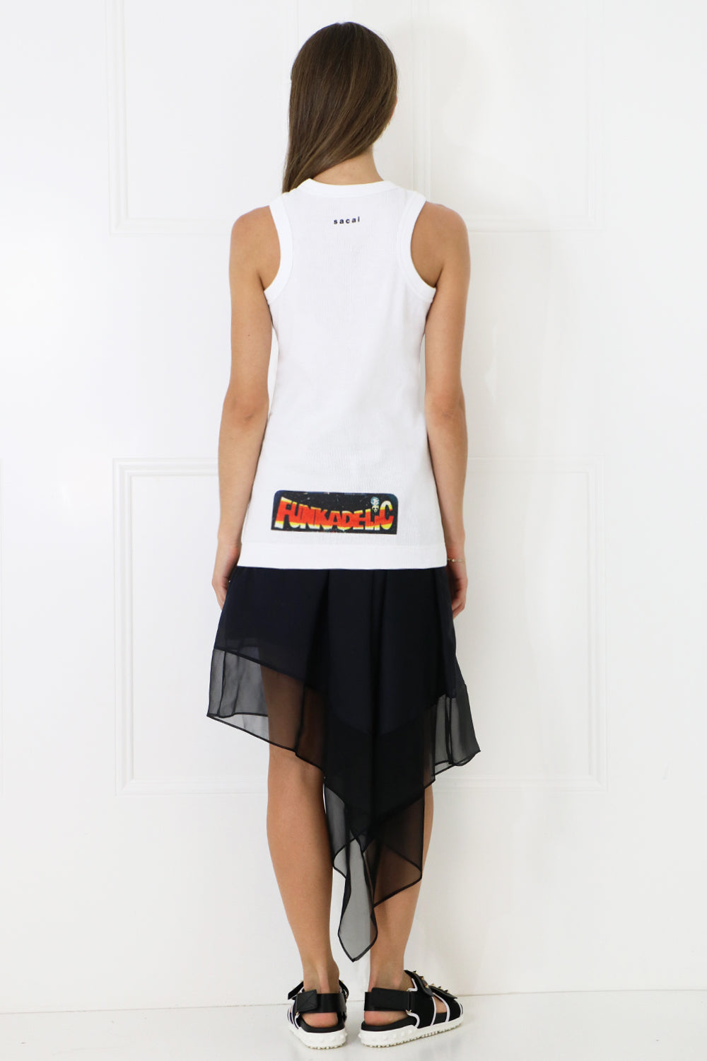 SACAI RTW FUNKADELIC PRINT TANK TOP WHITE