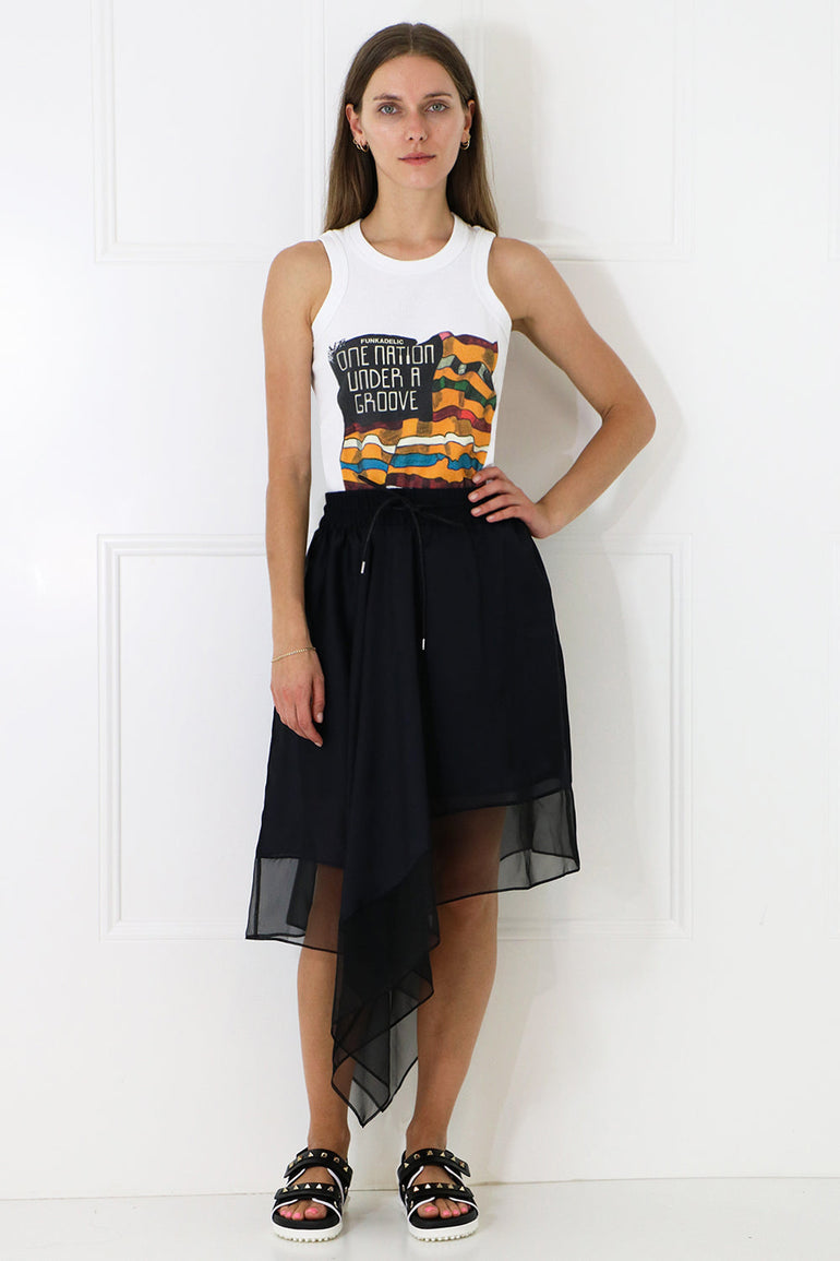 SACAI RTW FUNKADELIC PRINT TANK TOP WHITE