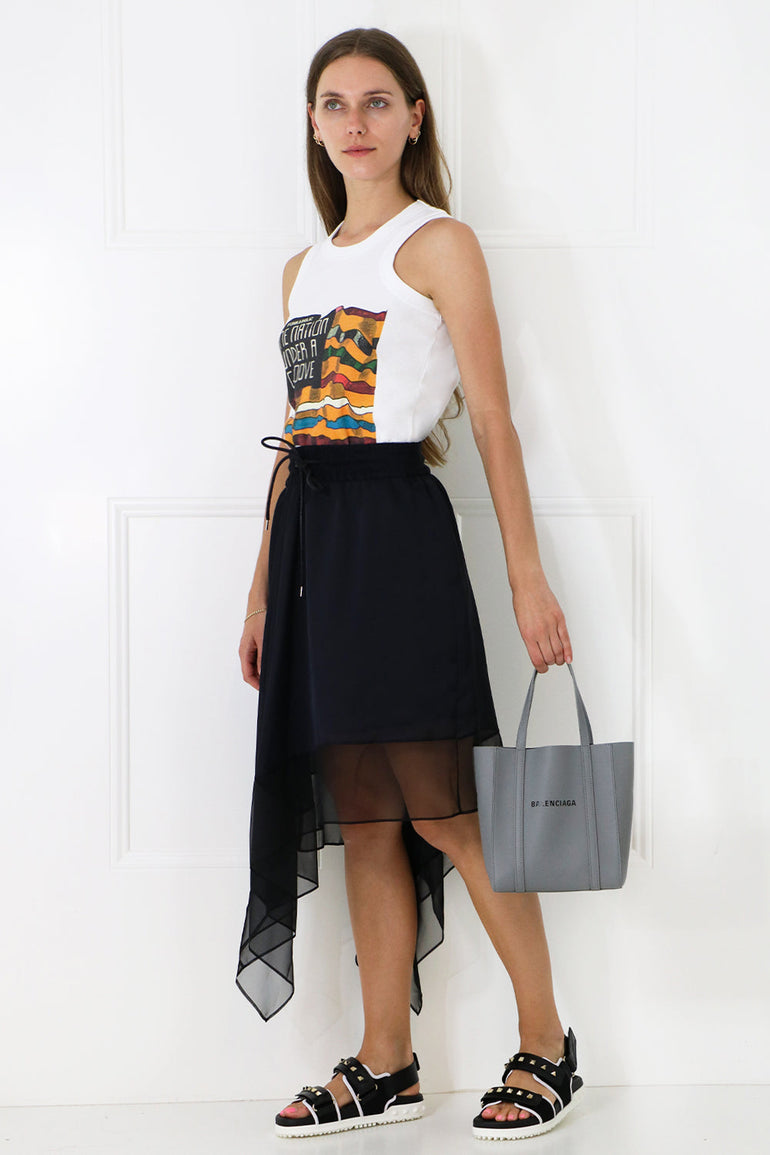 SACAI RTW FUNKADELIC PRINT TANK TOP WHITE
