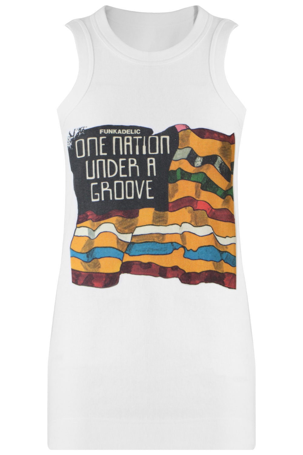 SACAI RTW FUNKADELIC PRINT TANK TOP WHITE