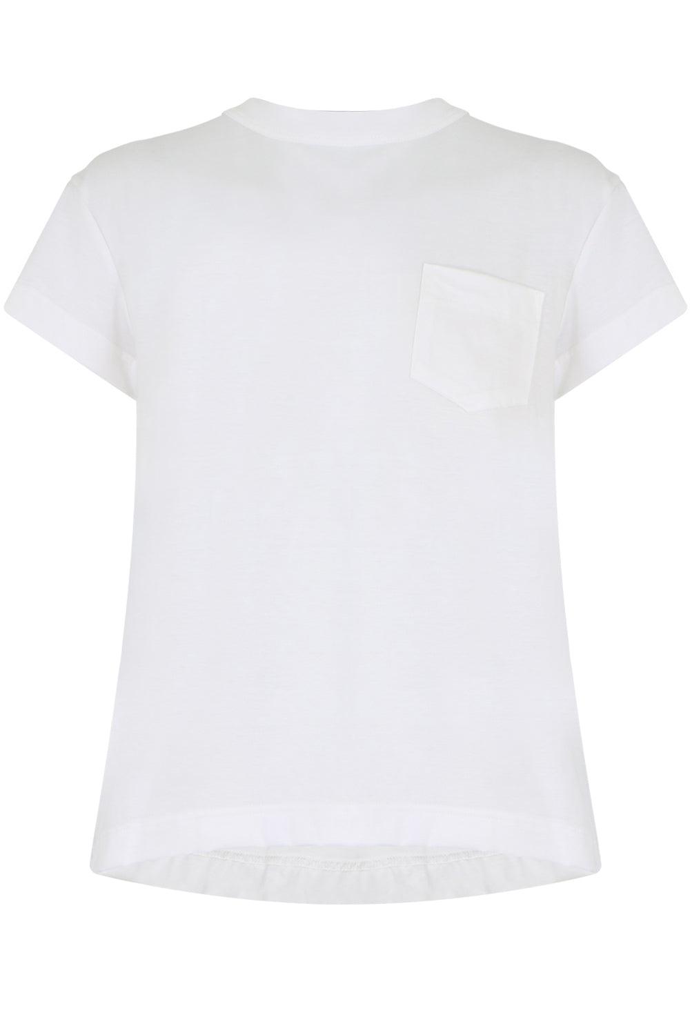 SACAI RTW LACE UP BACK T-SHIRT WHITE