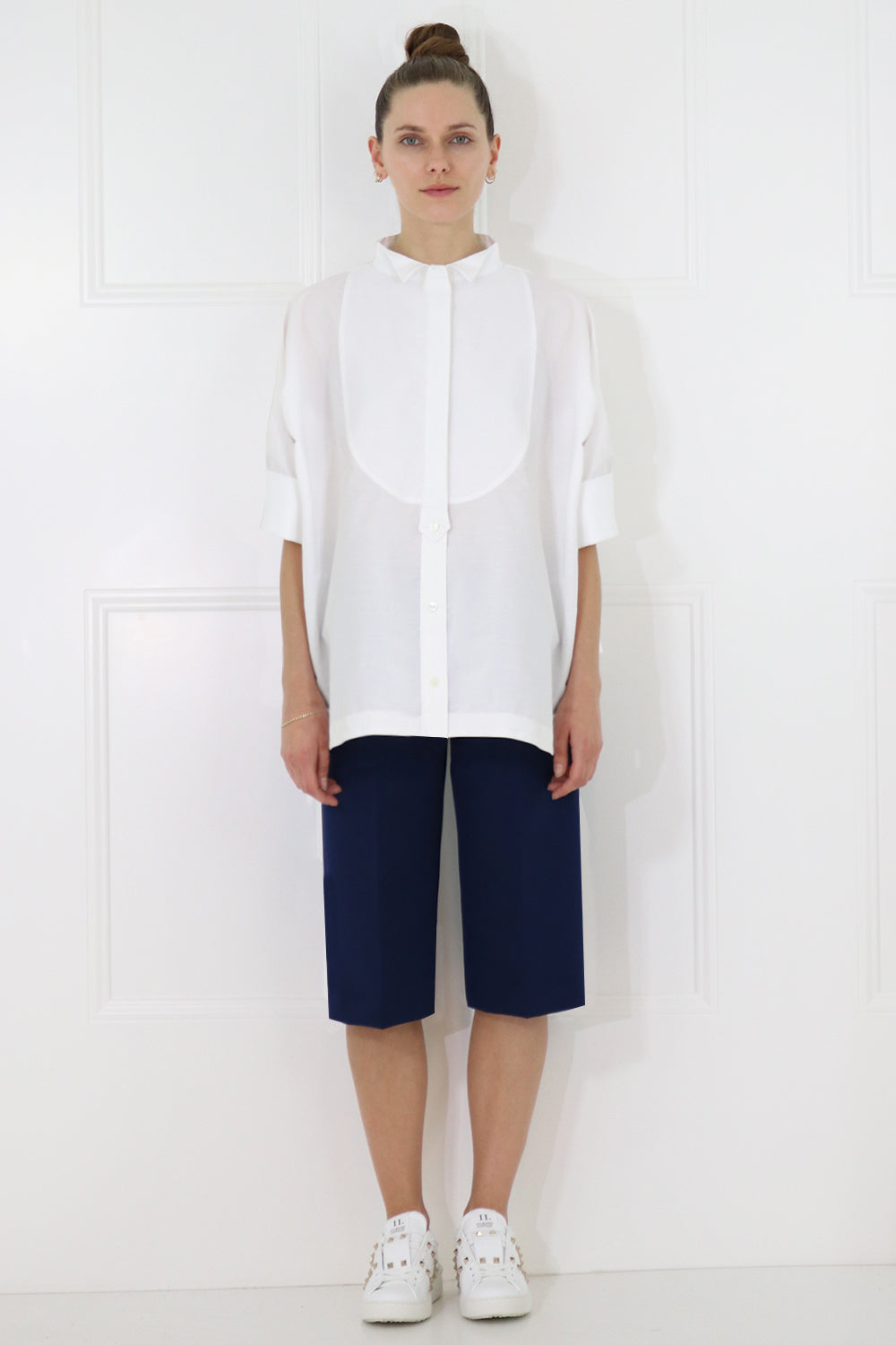 SACAI RTW OVERSIZED POPLIN SHIRT S/S WHITE