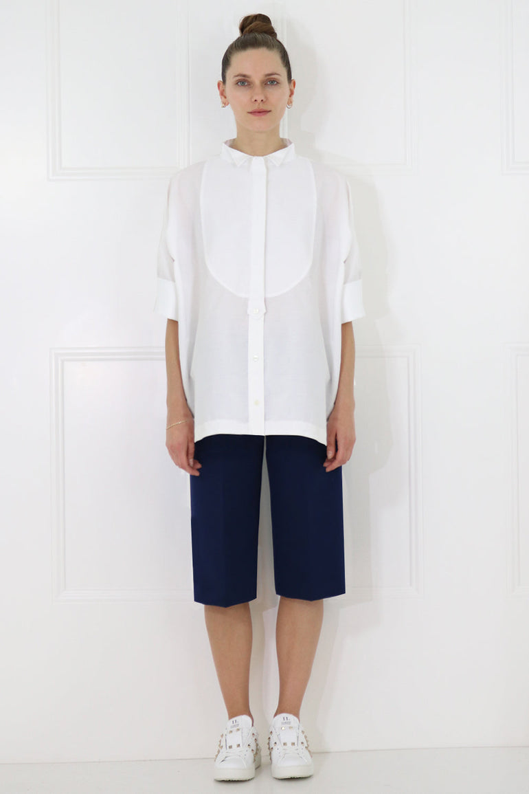 SACAI RTW OVERSIZED POPLIN SHIRT S/S WHITE
