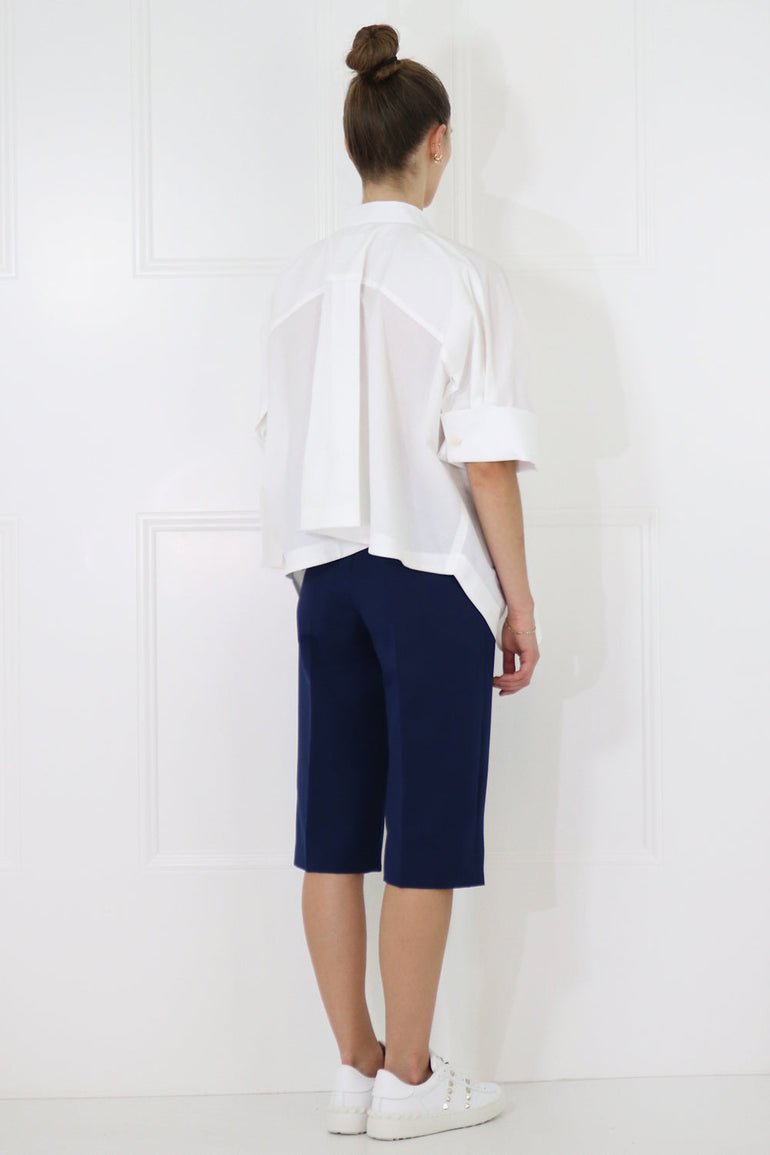 SACAI RTW OVERSIZED POPLIN SHIRT S/S WHITE