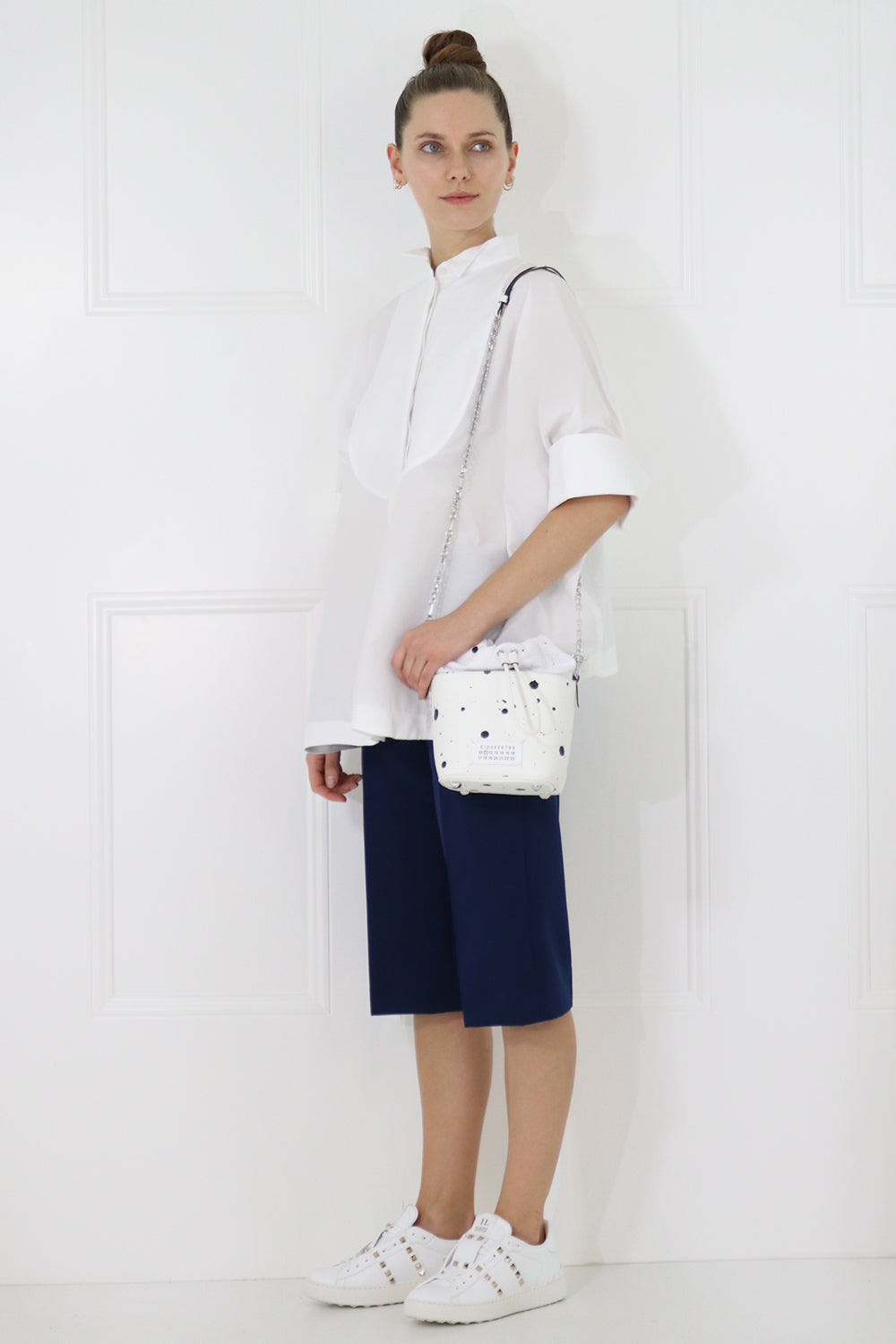 SACAI RTW OVERSIZED POPLIN SHIRT S/S WHITE