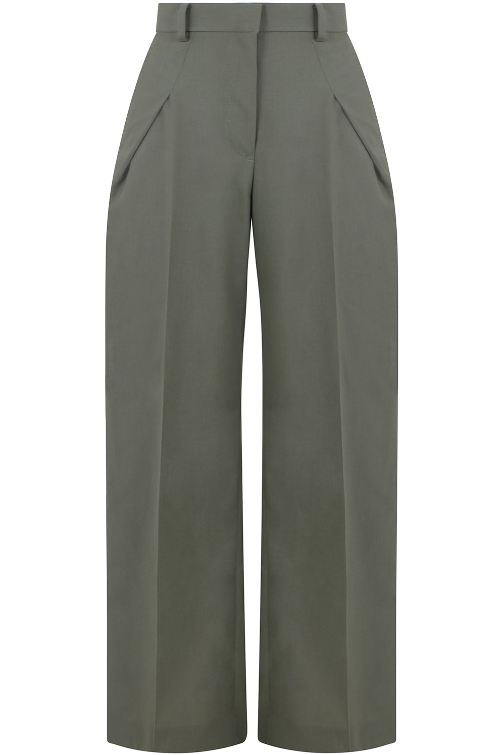 SACAI RTW SATIN PANEL TROUSERS KHAKI