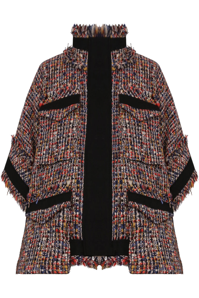 SACAI RTW TWEED OVERSIZED BLOUSE S/S MULTI
