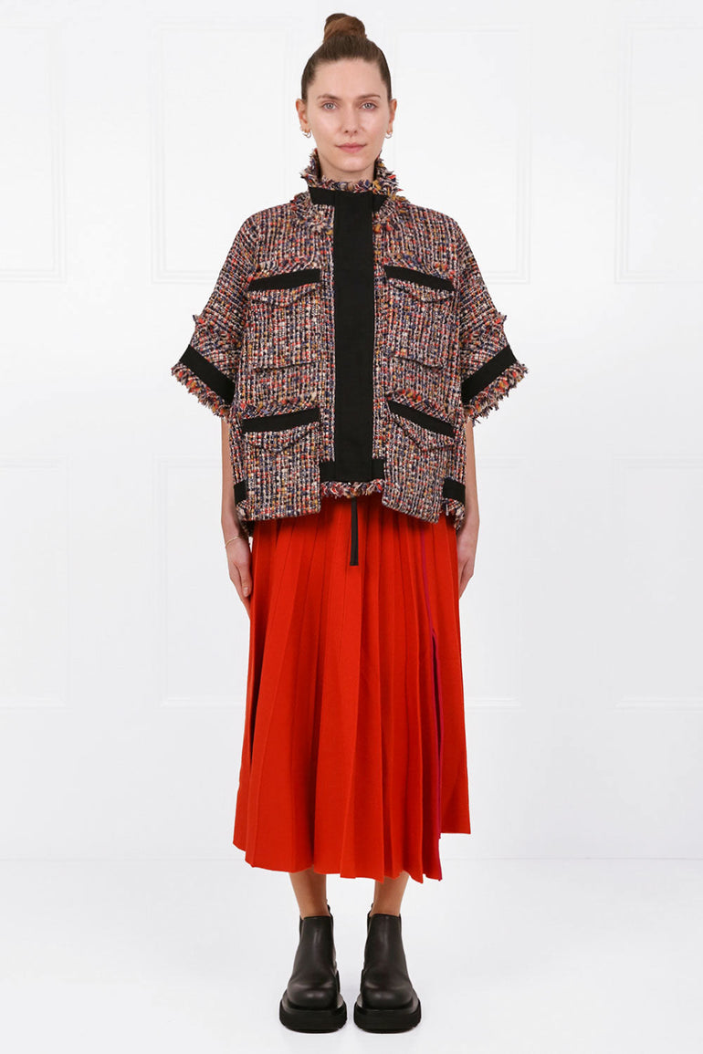 SACAI RTW TWEED OVERSIZED BLOUSE S/S MULTI