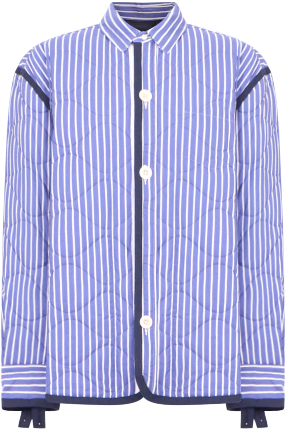 SACAI RTW WEATHER QUILTED SHIRT | BLUE STRIPE