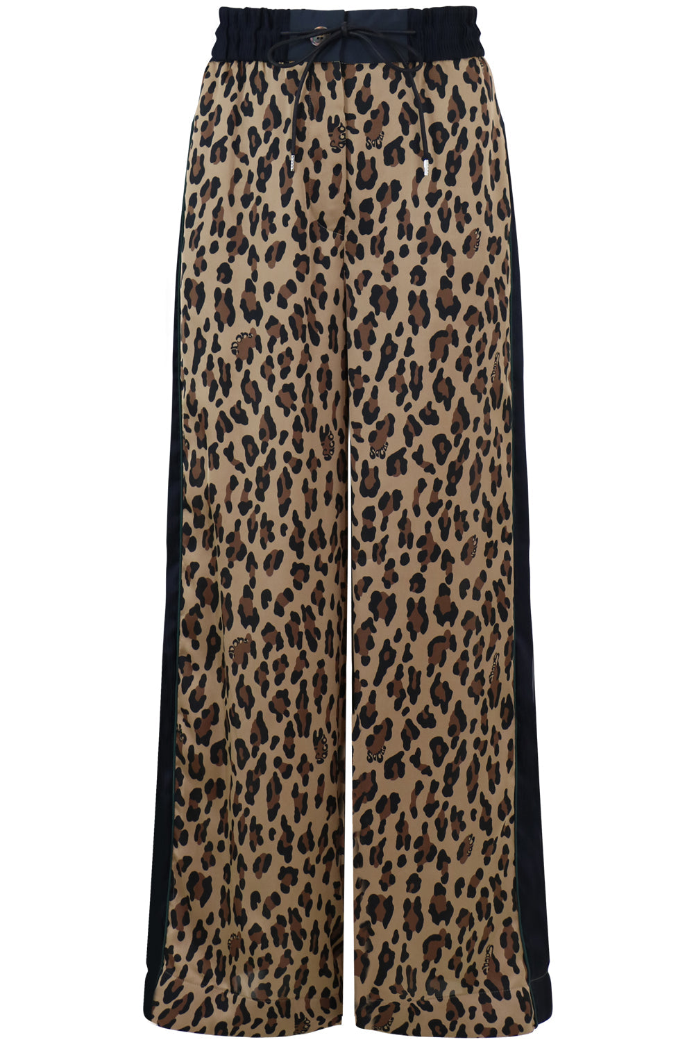 SACAI RTW WIDE LEG PANTS LEOPARD PRINT BEIGE