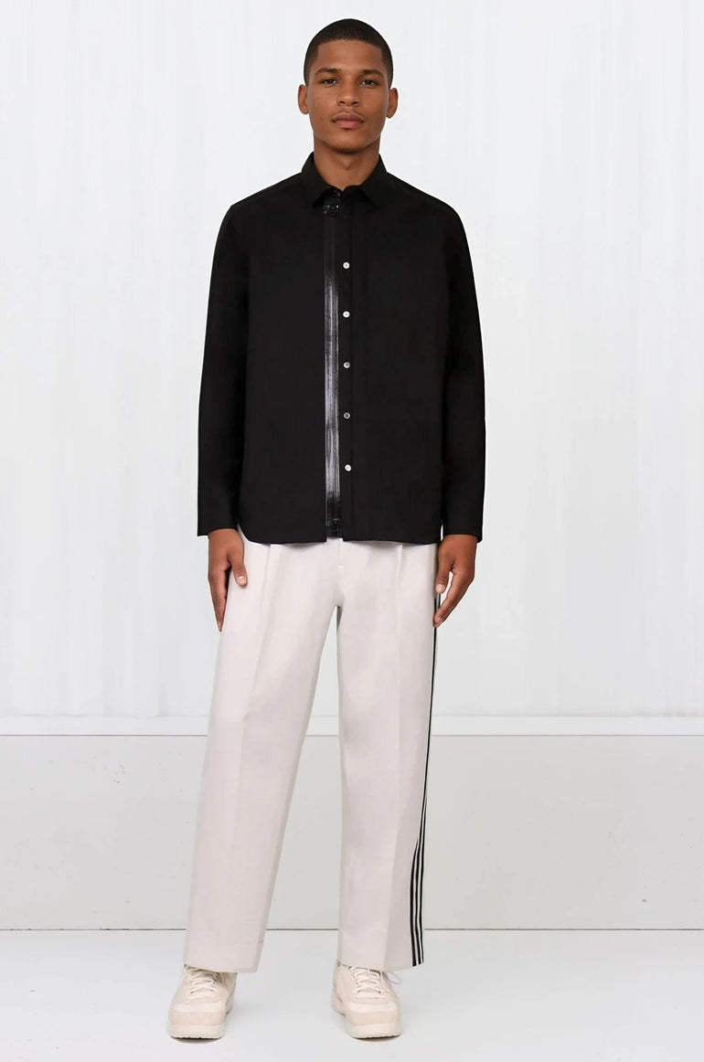 SACAI RTW ZIP SHIRT L/SL | BLACK