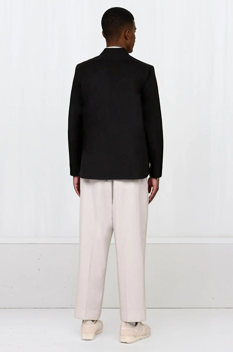 SACAI RTW ZIP SHIRT L/SL | BLACK