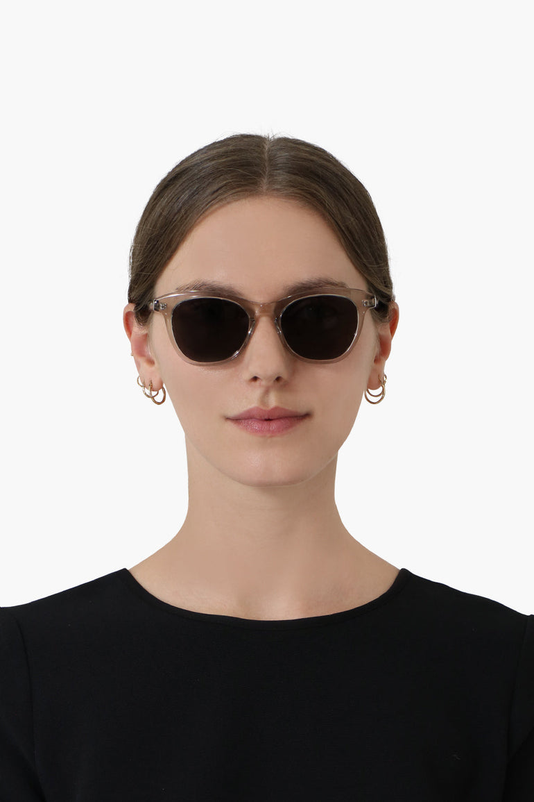 SAINT LAURENT ACCESSORIES KATE CAT EYE SUNGLASSES ECRU