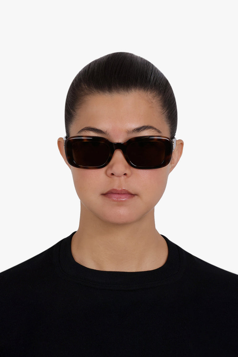 SAINT LAURENT ACCESSORIES Brown M130 Sunglasses | Medium Brown