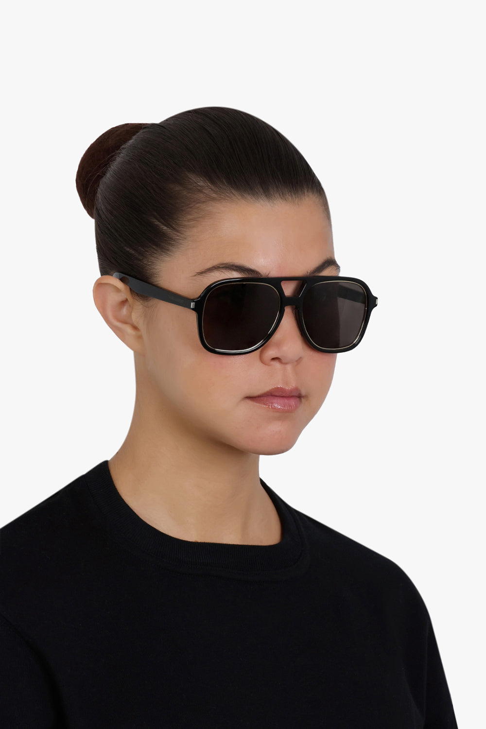 SAINT LAURENT サングラス Rim 602 Sunglasses | Black/Light Gold – Parlour X