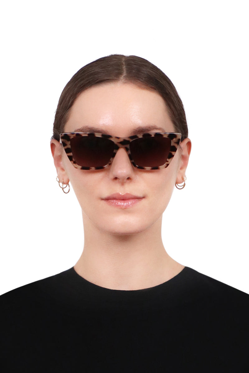 SAINT LAURENT ACCESSORIES MULTI SL 276 MICA SUNGLASSES | MILKY LEOPARD