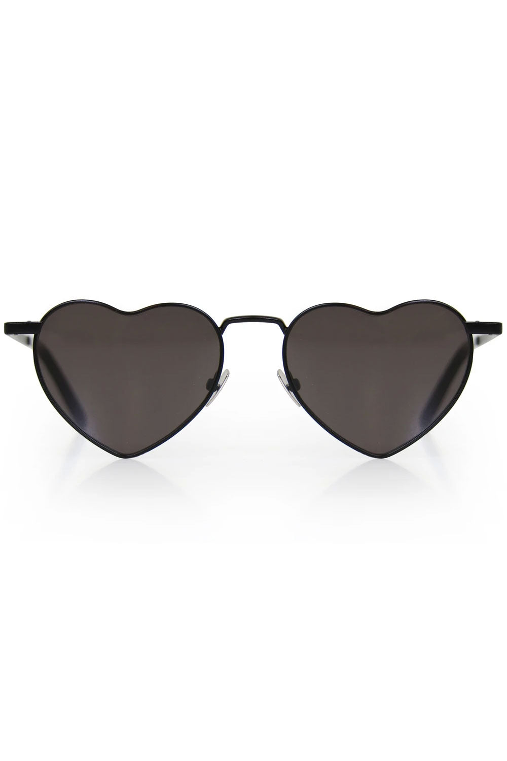 SAINT LAURENT ACCESSORIES BLACK SL 301 LOULOU GEOMETRIC METAL SUNGLASSES BLACK / BLACK
