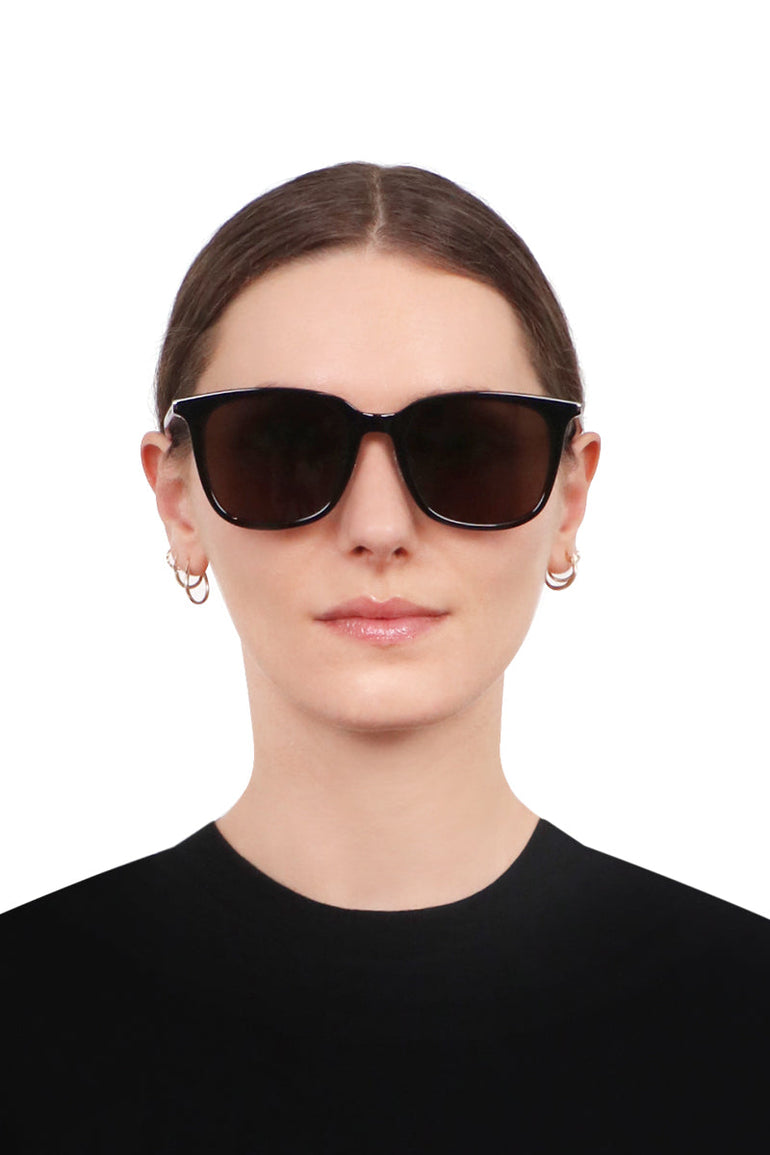 SAINT LAURENT◇サングラス/セルロイド/ブラック/ブラック/メンズ  