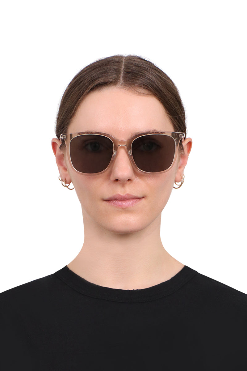 SAINT LAURENT ACCESSORIES WHITE SL 489 SUNGLASSES CREAM