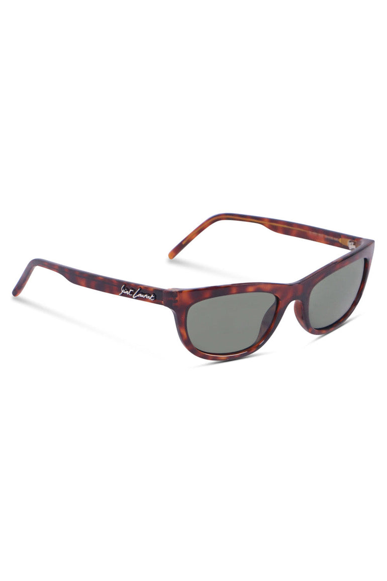 SAINT LAURENT ACCESSORIES GREEN SL 493 SUNGLASSES | HAVANA