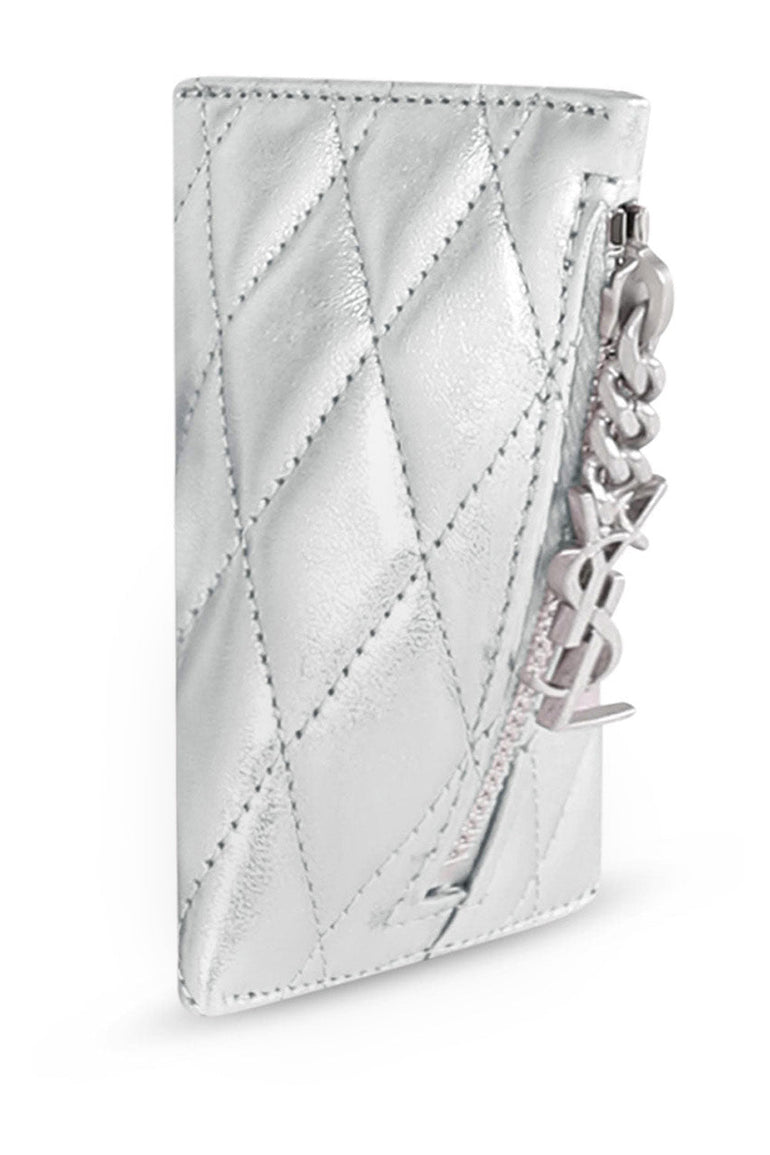 SAINT LAURENT BAGS SILVER BERLINGO CHARM POUCH ARGENTO