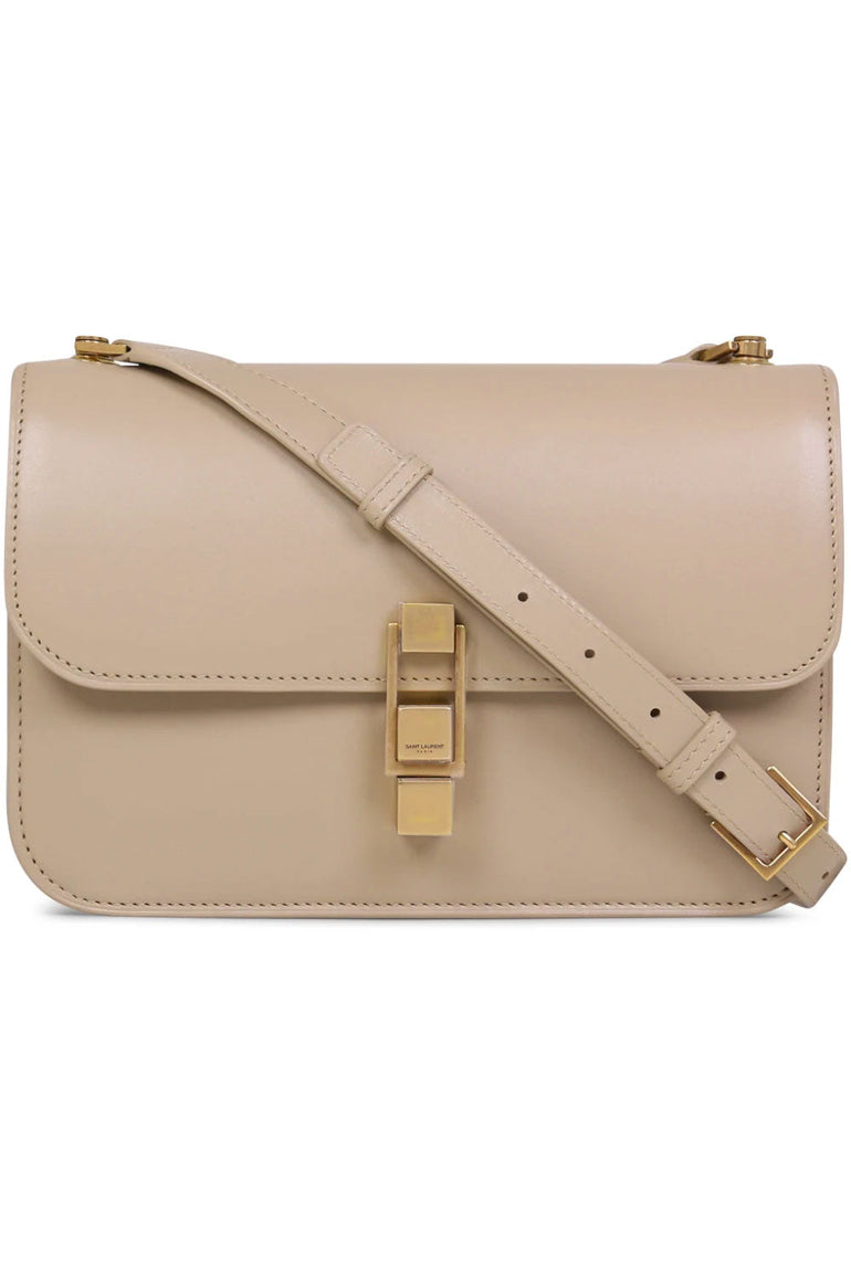 SAINT LAURENT BAGS BEIGE CARRE BOX BAG DARK BEIGE