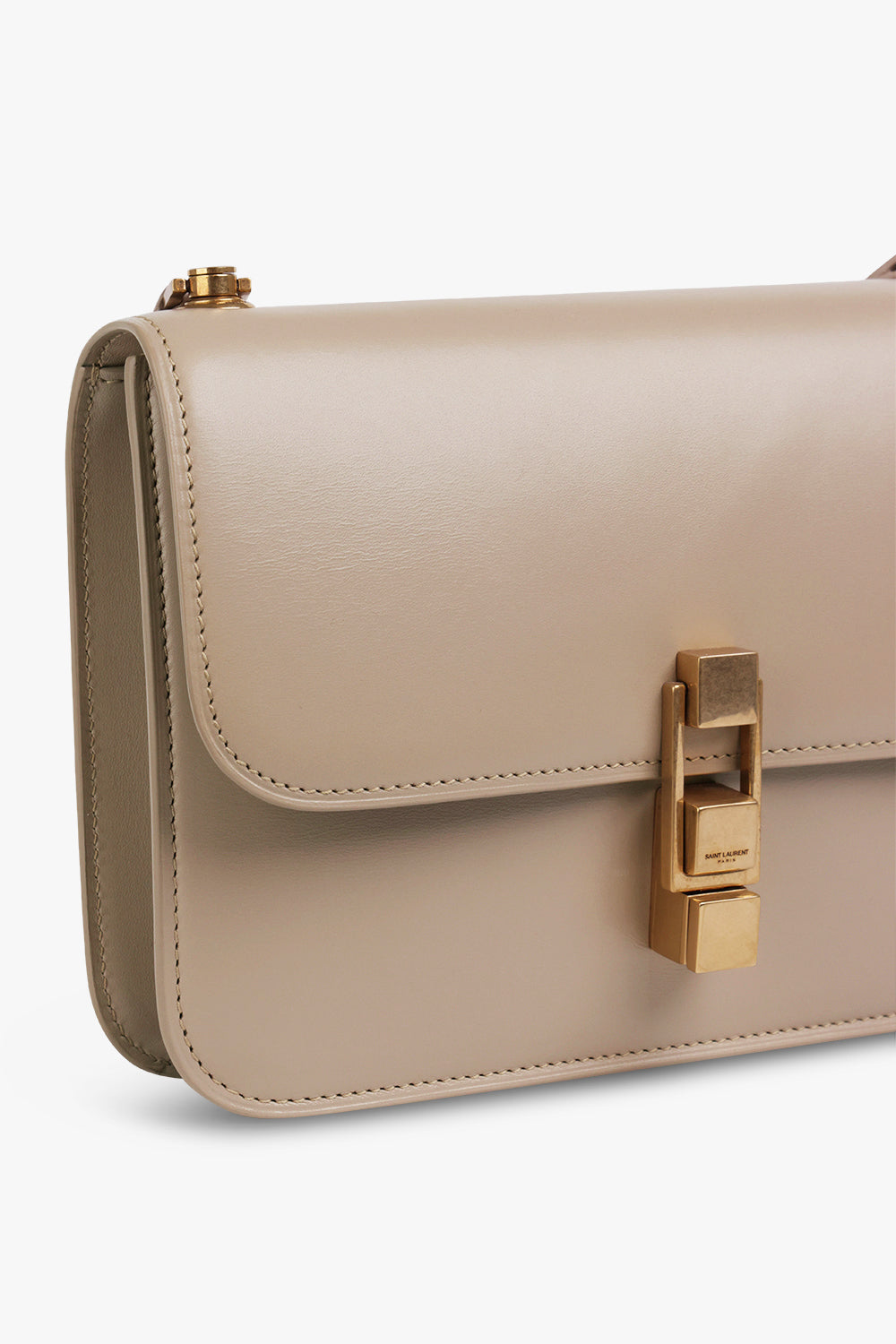 SAINT LAURENT BAGS BEIGE CARRE BOX BAG DARK BEIGE