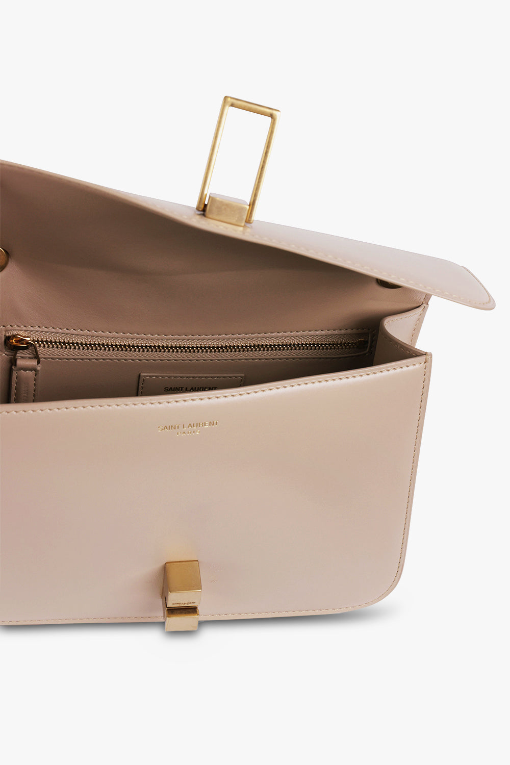 SAINT LAURENT BAGS BEIGE CARRE BOX BAG DARK BEIGE