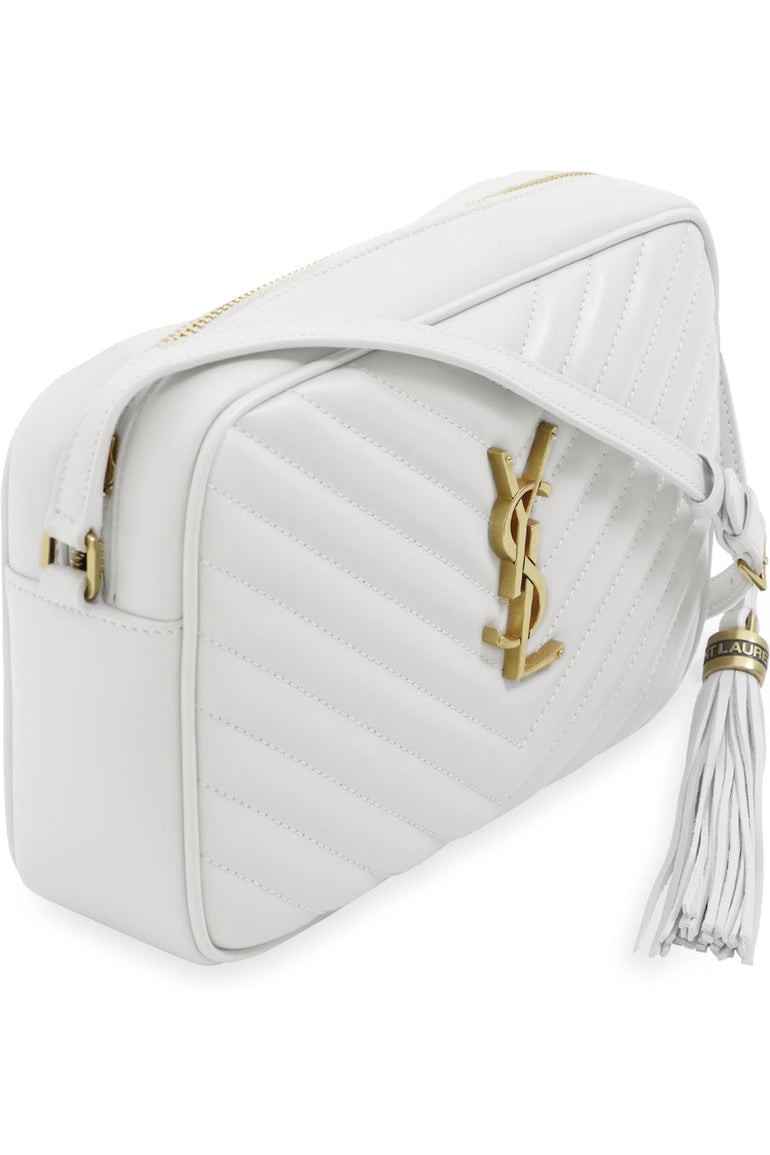 SAINT LAURENT BAGS WHITE LOU QUILTED CAMERA BAG | CREMA SOFT/GOLD