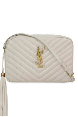 SAINT LAURENT BAGS WHITE LOU QUILTED CAMERA BAG | CREMA SOFT/GOLD