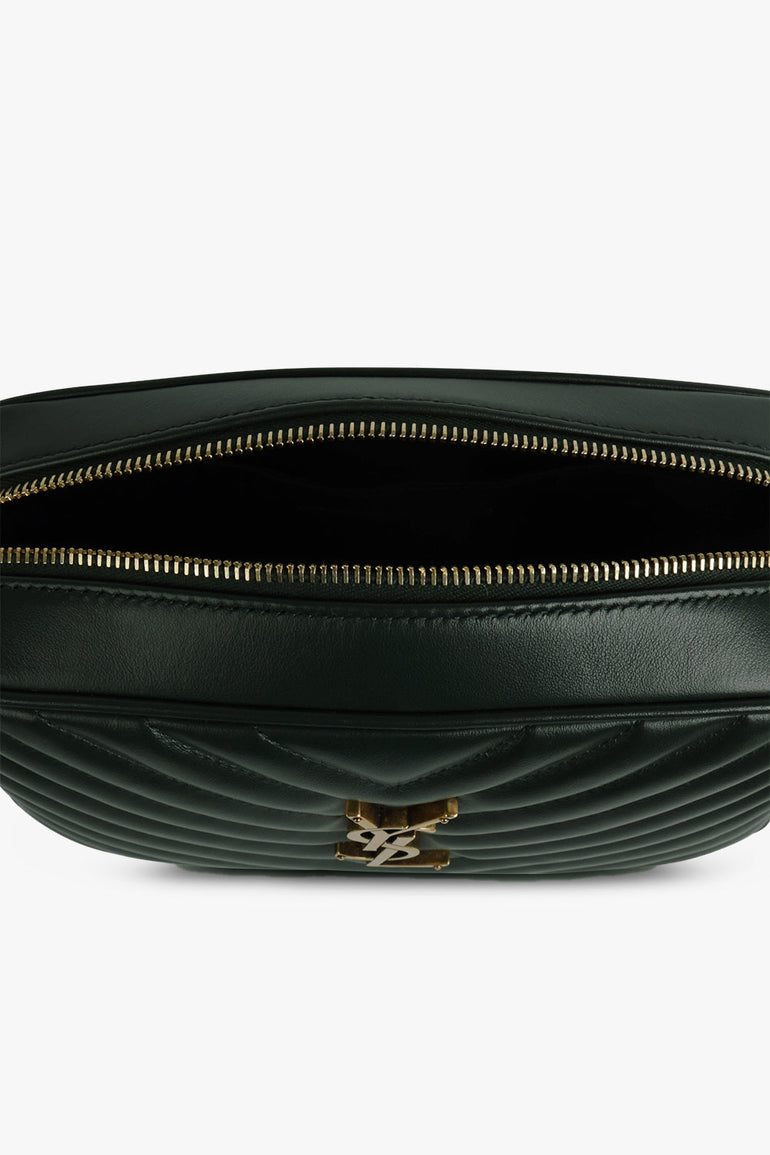 SAINT LAURENT BAGS GREEN LOU QUILTED CAMERA BAG | NEW VERT FONCE/GOLD