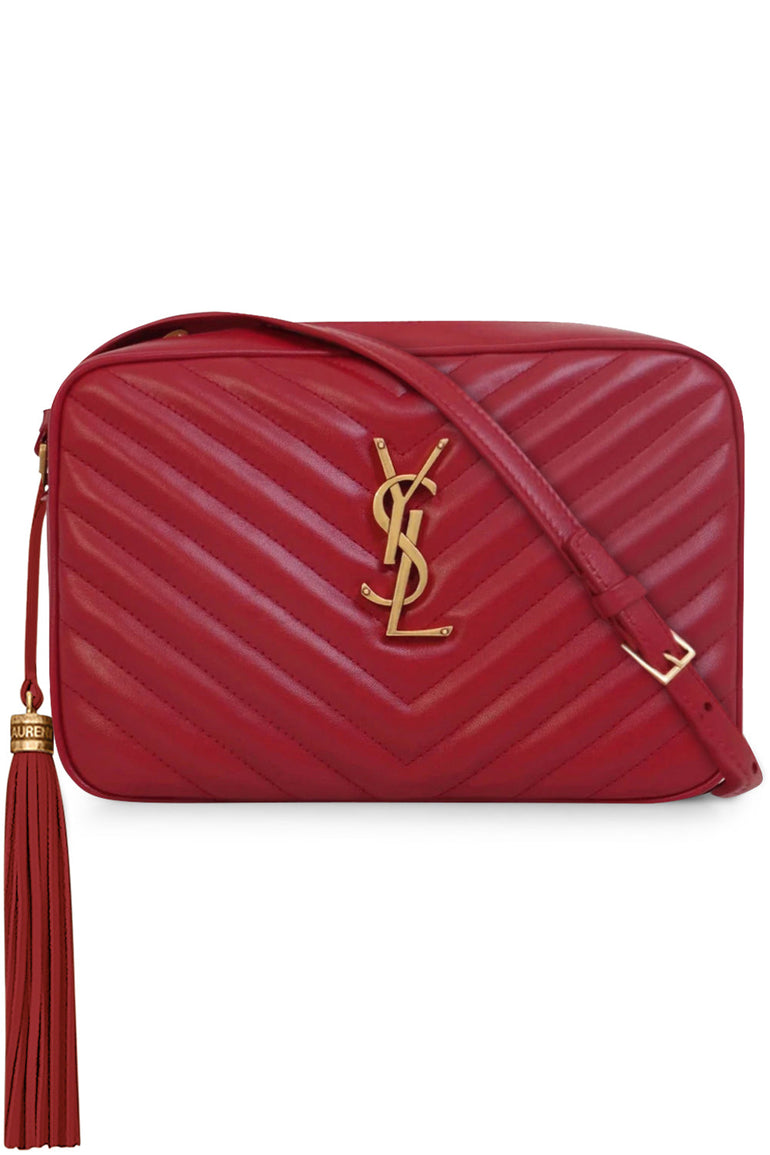 SAINT LAURENT BAGS MULTI LOU QUILTED CAMERA BAG | ROUGE EROS/GOLD