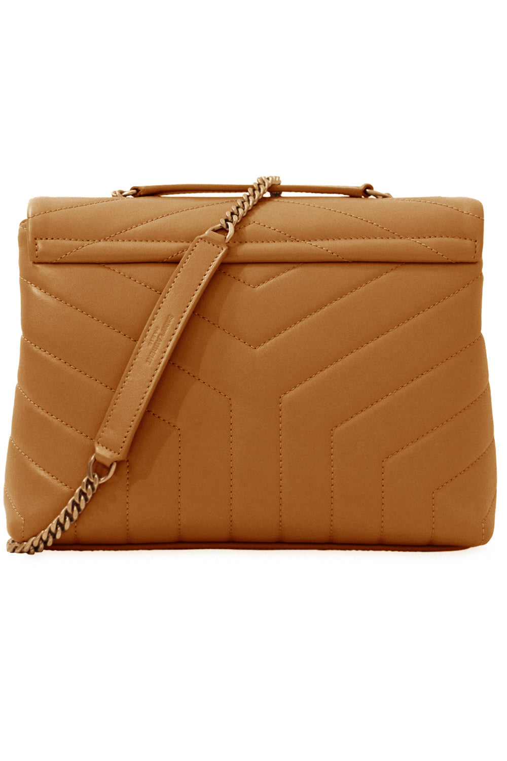 SAINT LAURENT BAGS MULTI LOULOU SMALL FLAP BAG NATURAL DARK/GOLD