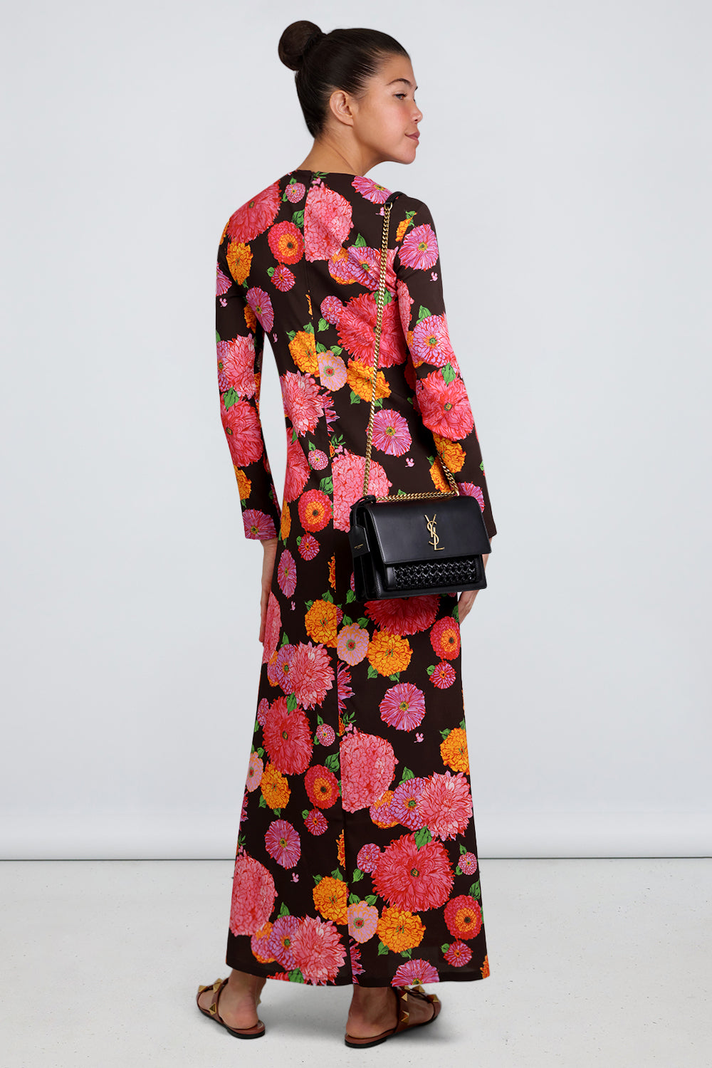 SAINT LAURENT BAGS BLACK MEDIUM SUNSET BAG WOVEN BLACK