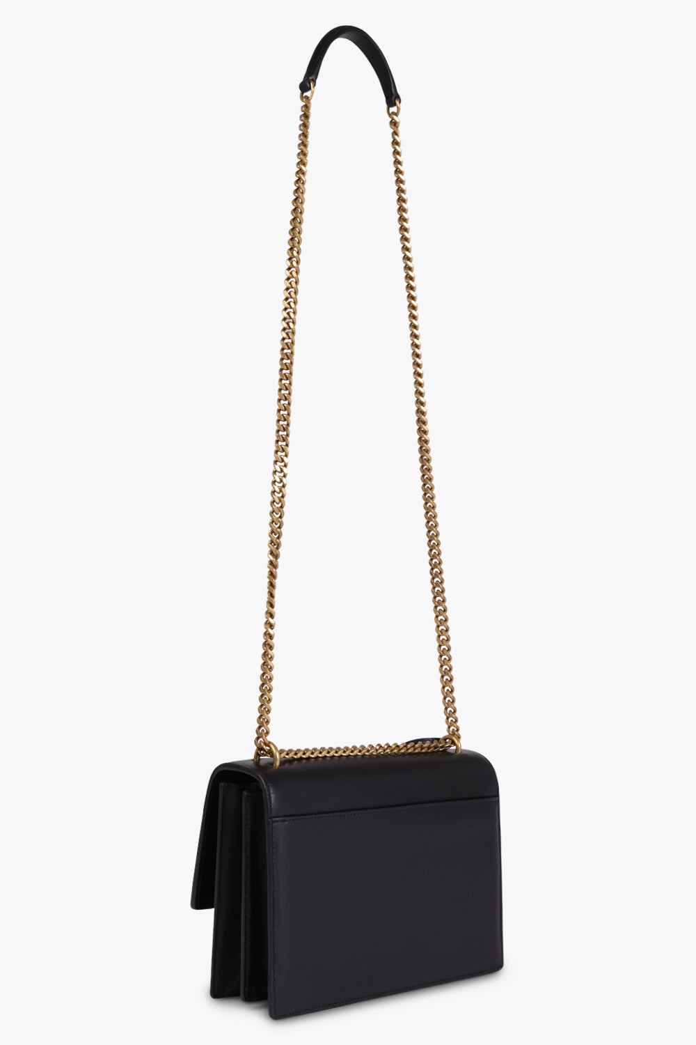 SAINT LAURENT BAGS BLACK MEDIUM SUNSET BAG WOVEN BLACK