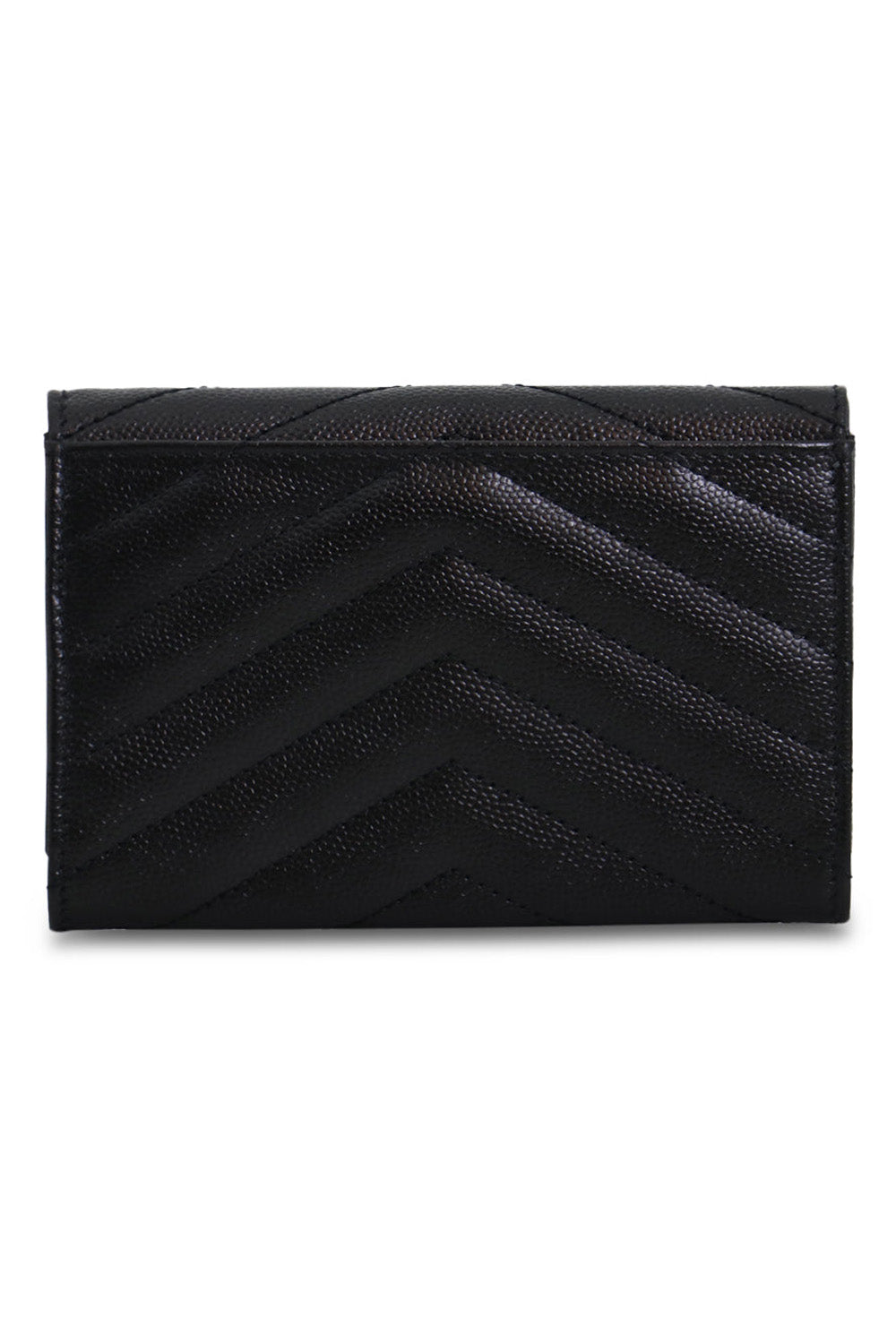 SAINT LAURENT BAGS MULTI MONOGRAMME QUILTED ENVELOPE WALLET BLACK/GOLD