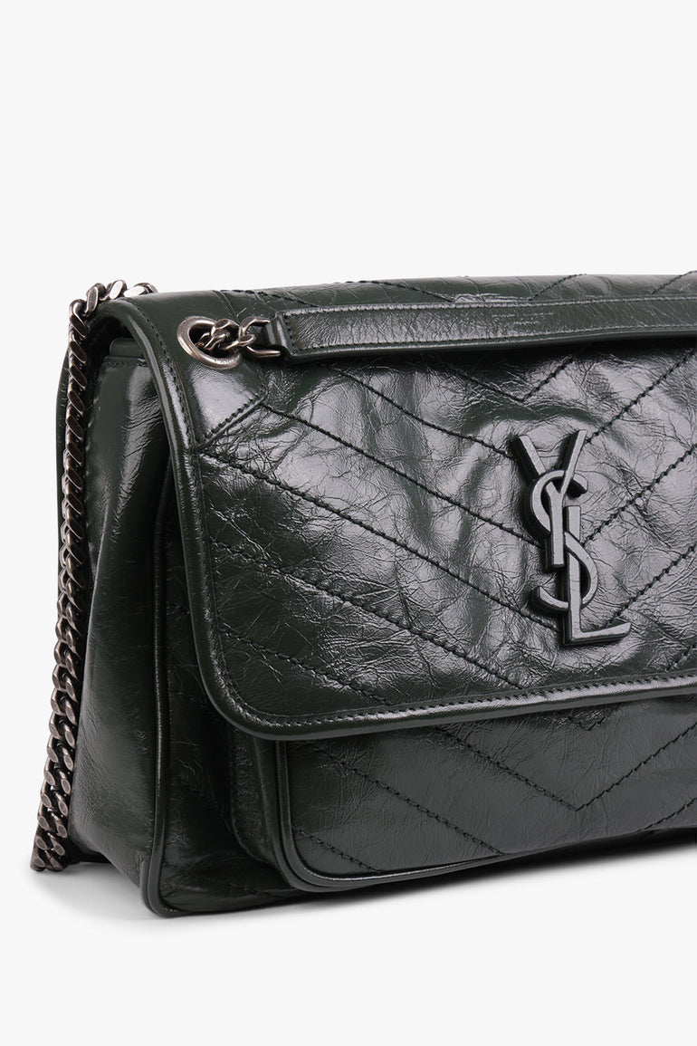 Grey Vintage Leather Yves Saint Laurent Tasche Niki SAINT LAURENT