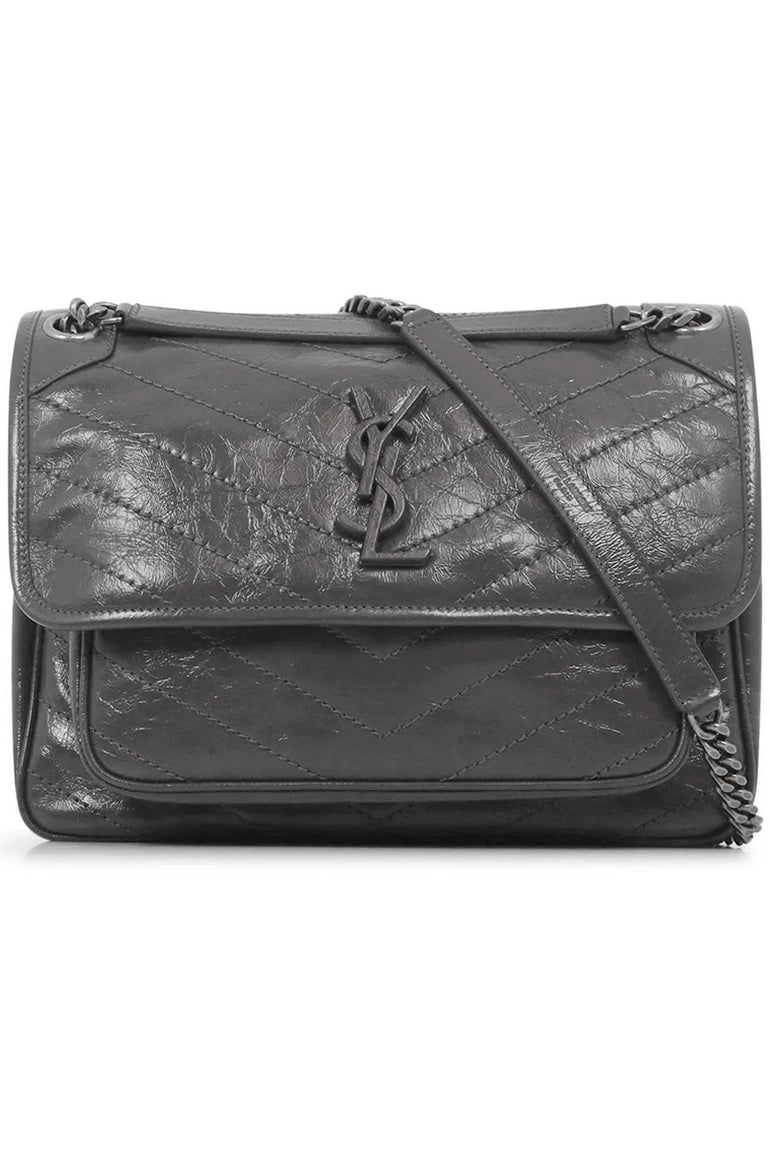 SAINT LAURENT NIKI MEDIUM QUILTED BAG STORM NEW SEASON PARLOUR X
