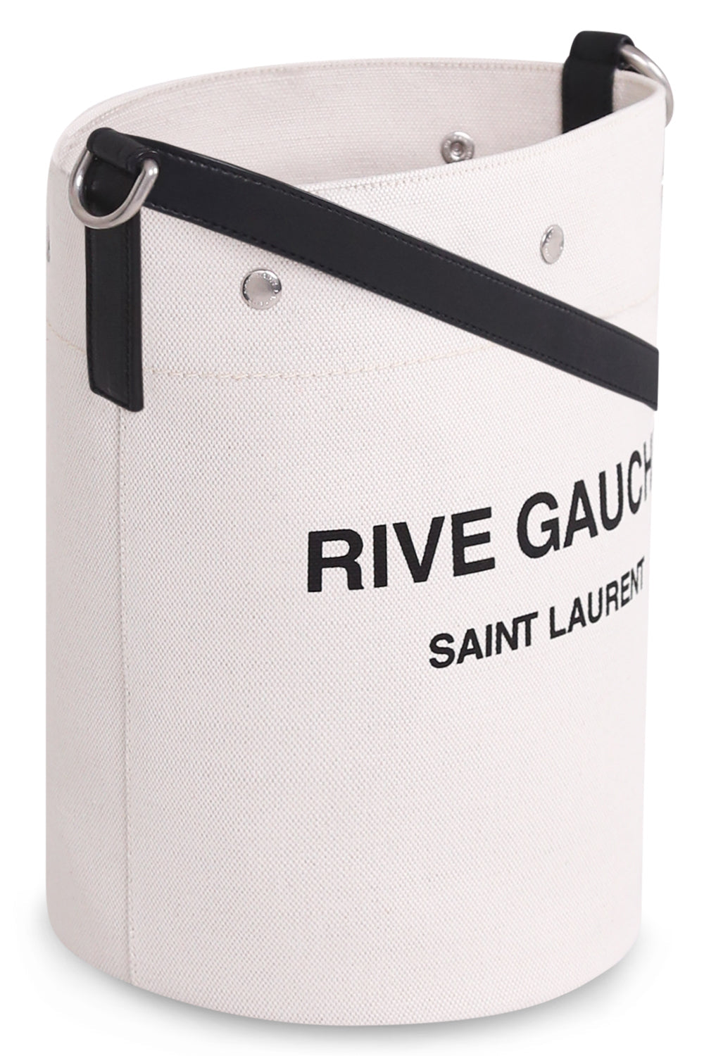 SAINT LAURENT BAGS WHITE RIVE GAUCHE NOE SEAU BUCKET BAG NATURAL