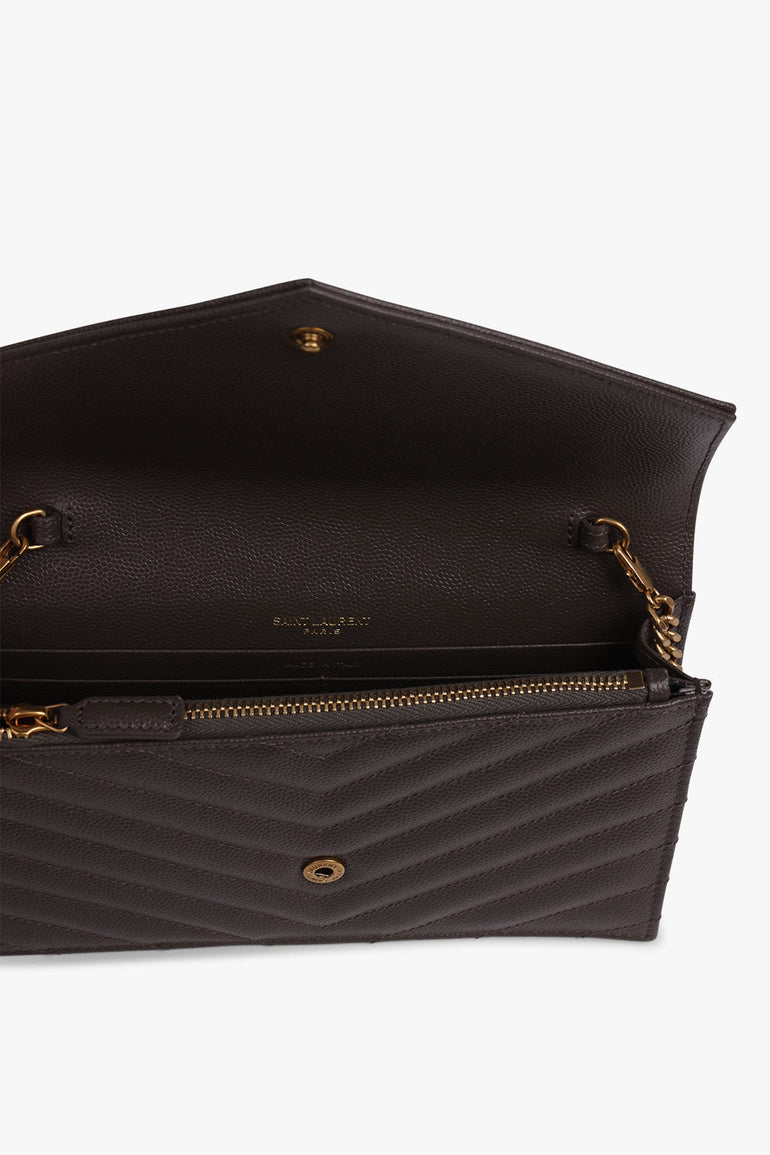 Saint laurent black & gold small monogramme envelope wallet Clearance