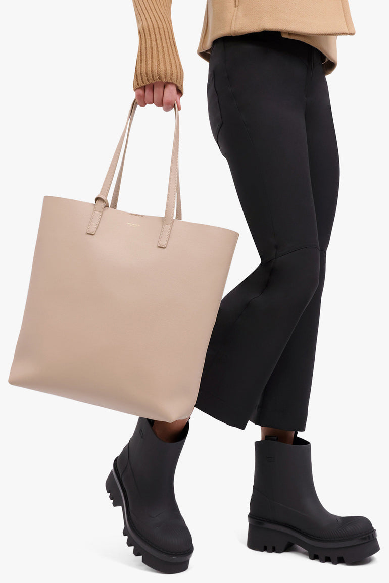 SAINT LAURENT BAGS BEIGE TOY SOUTH SHOPPING TOTE DARK BEIGE