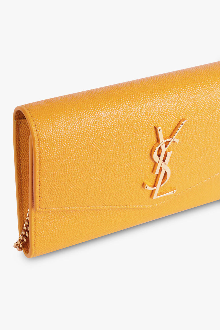 SAINT LAURENT BAGS MULTI UPTOWN WALLET ON CHAIN | YELLOW FEVER/GOLD