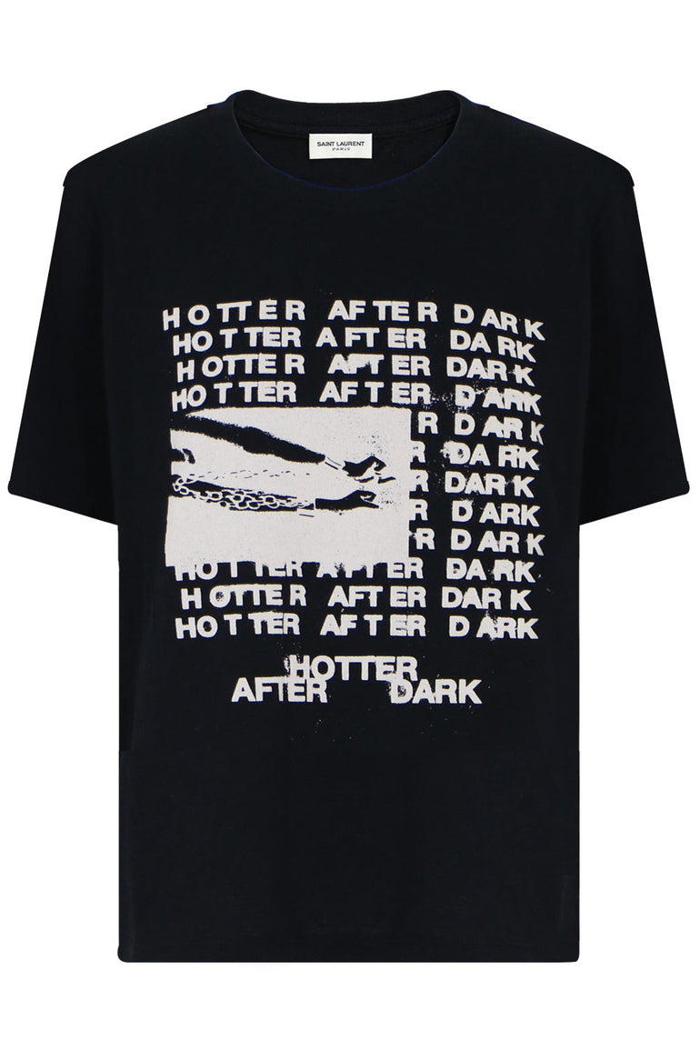 SAINT LAURENT RTW AFTER DARK T-SHIRT BLACK