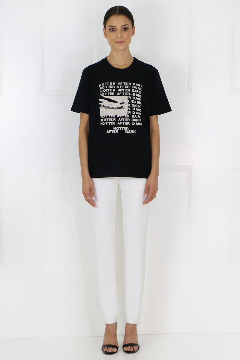 SAINT LAURENT RTW AFTER DARK T-SHIRT BLACK