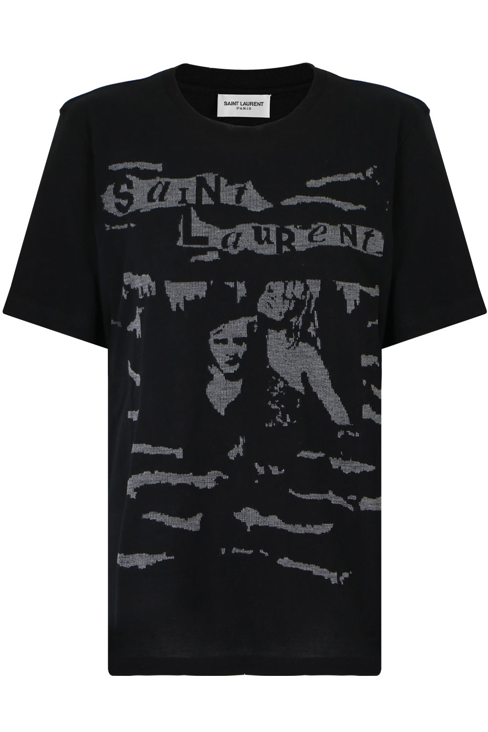 SAINT LAURENT RTW LOGO GRAPHIC T-SHIRT BLACK