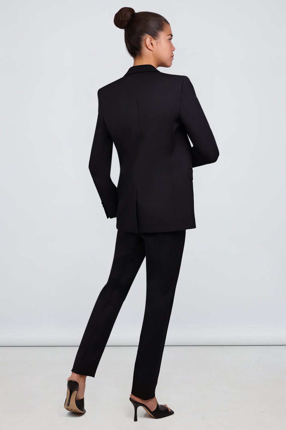 SAINT LAURENT RTW TUBE TUXEDO JACKET BLACK