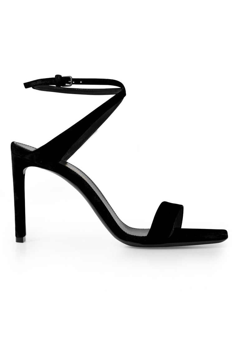 SAINT LAURENT SHOES BEA WRAP SANDAL 90MM BLACK