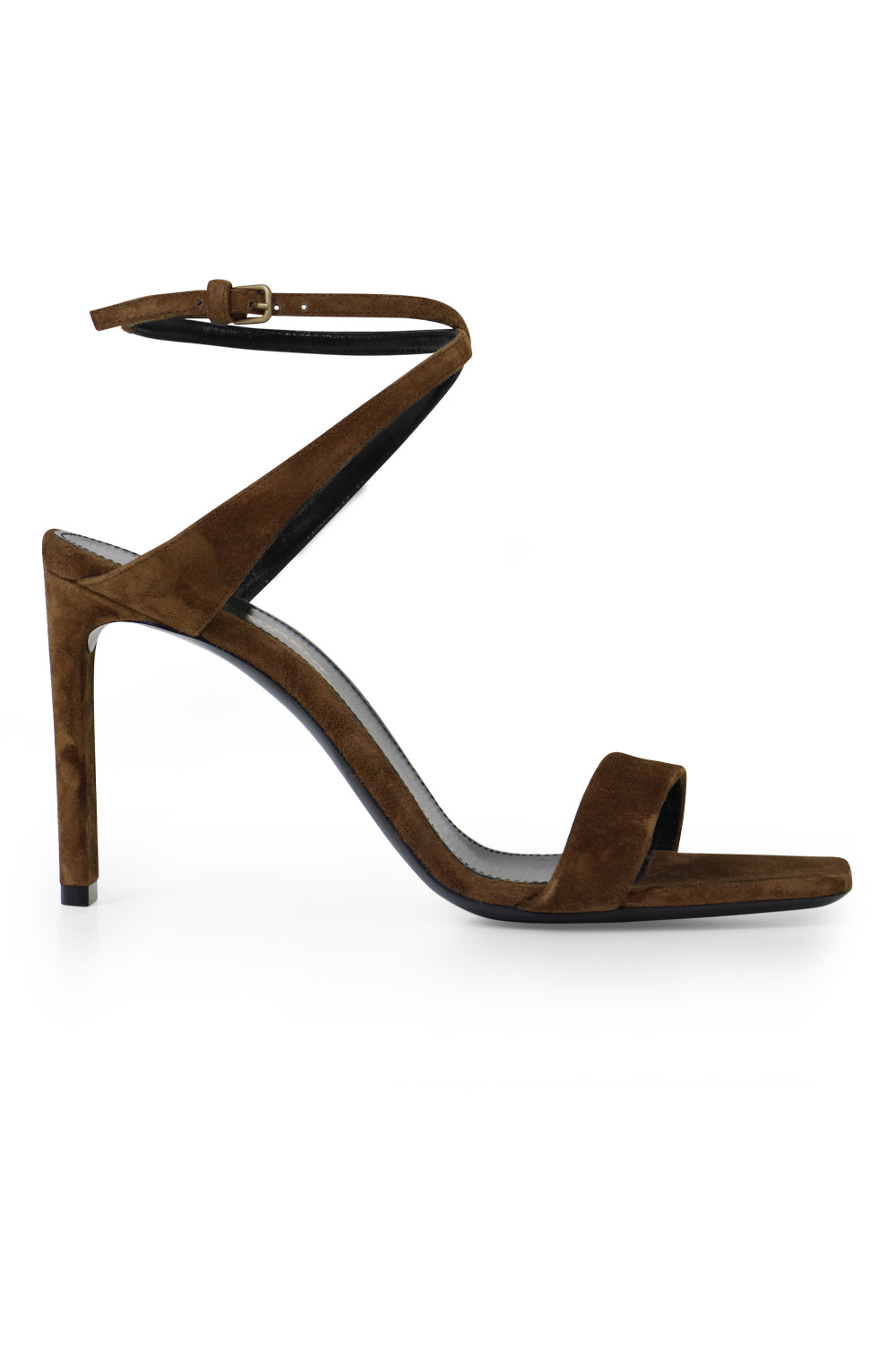 SAINT LAURENT SHOES BEA WRAP SANDAL 90MM BROWN