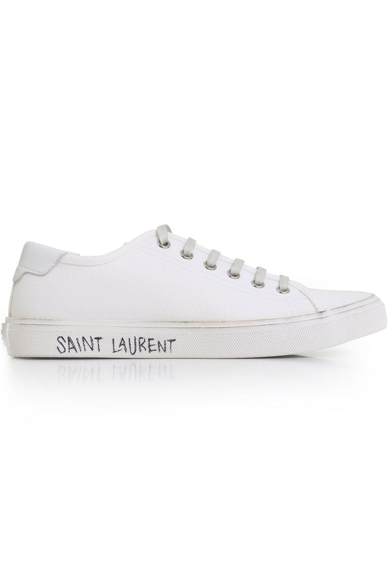 SAINT LAURENT SHOES MALIBU CANVAS SNEAKER WHITE