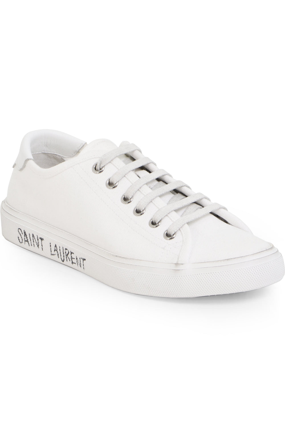 SAINT LAURENT SHOES MALIBU CANVAS SNEAKER WHITE